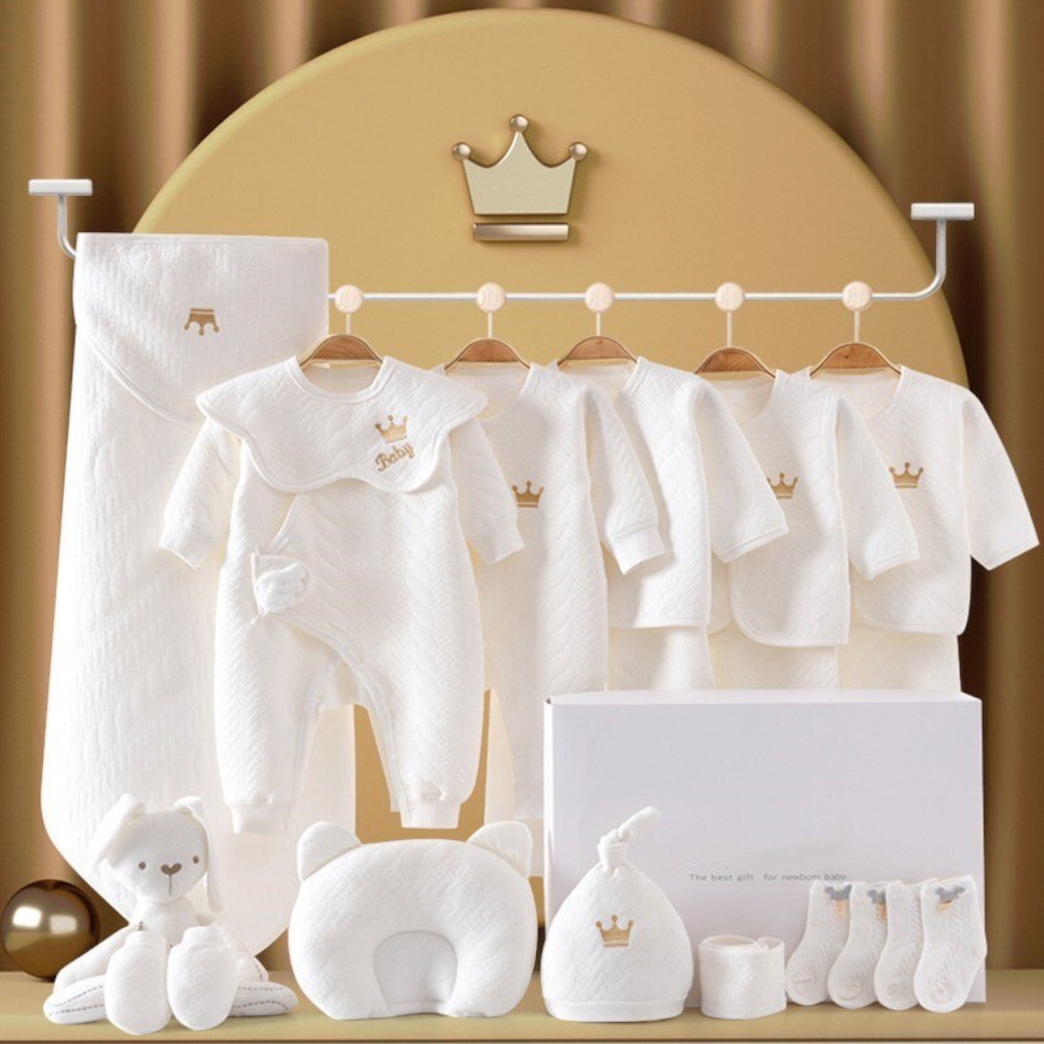 Baby Luxe Gift Set Gifts + Toys Baby Boujee Off White 0-3M 