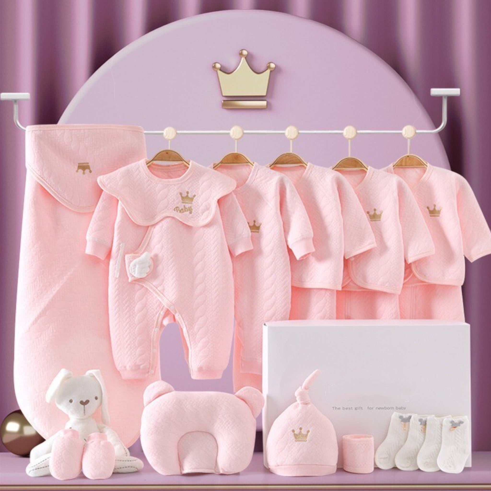 Baby Luxe Gift Set Gifts + Toys Baby Boujee Pink 0-3M 