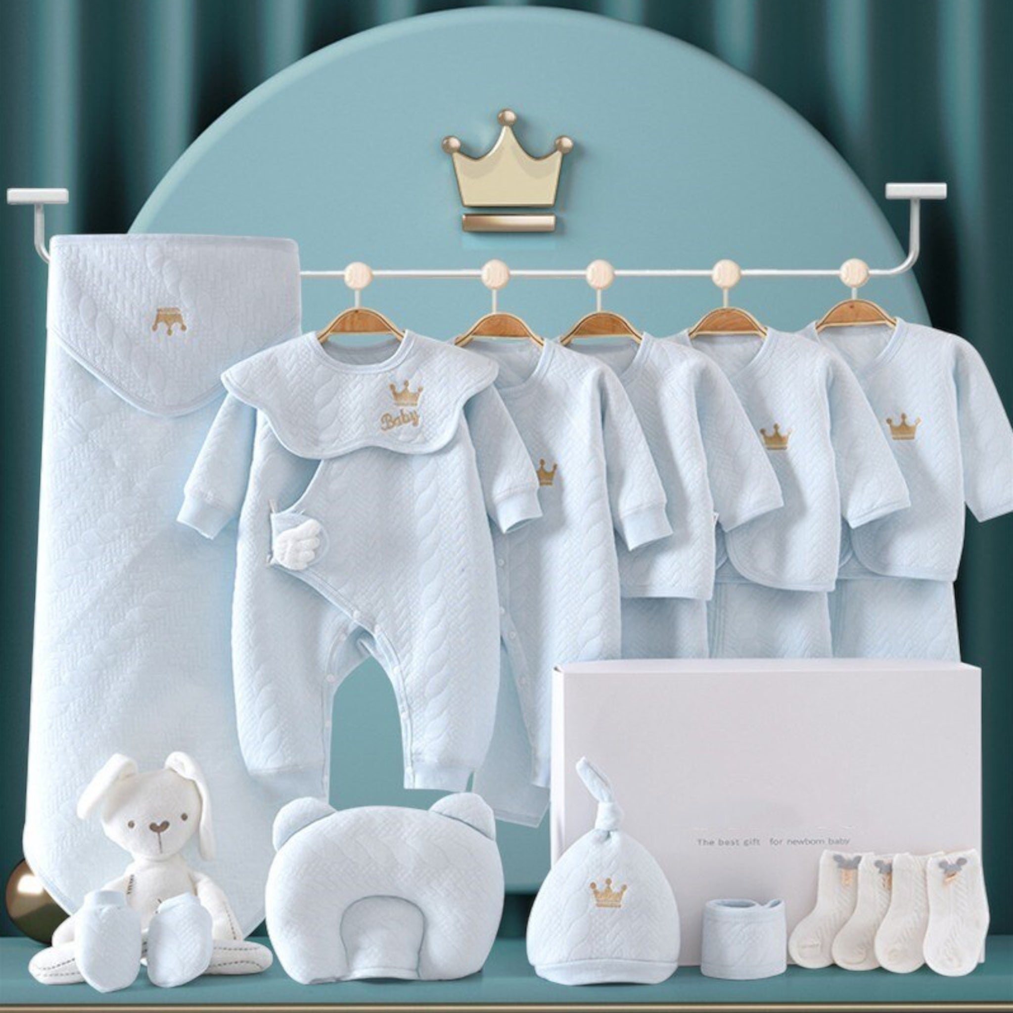 Baby Luxe Gift Set Gifts + Toys Baby Boujee Blue 0-3M 