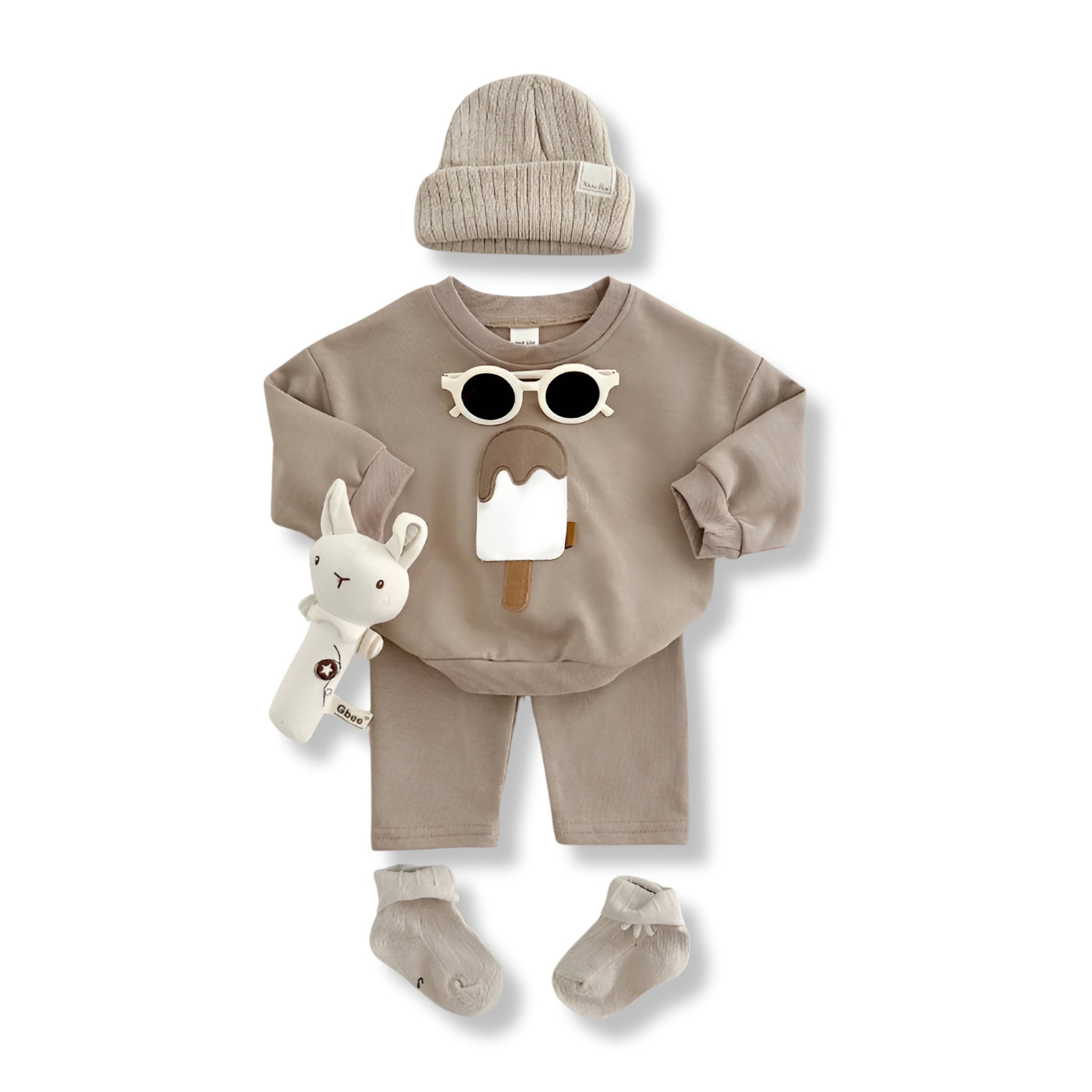 Ice Cream Dream Boys Clothing Baby Boujee Khaki 9-12M 