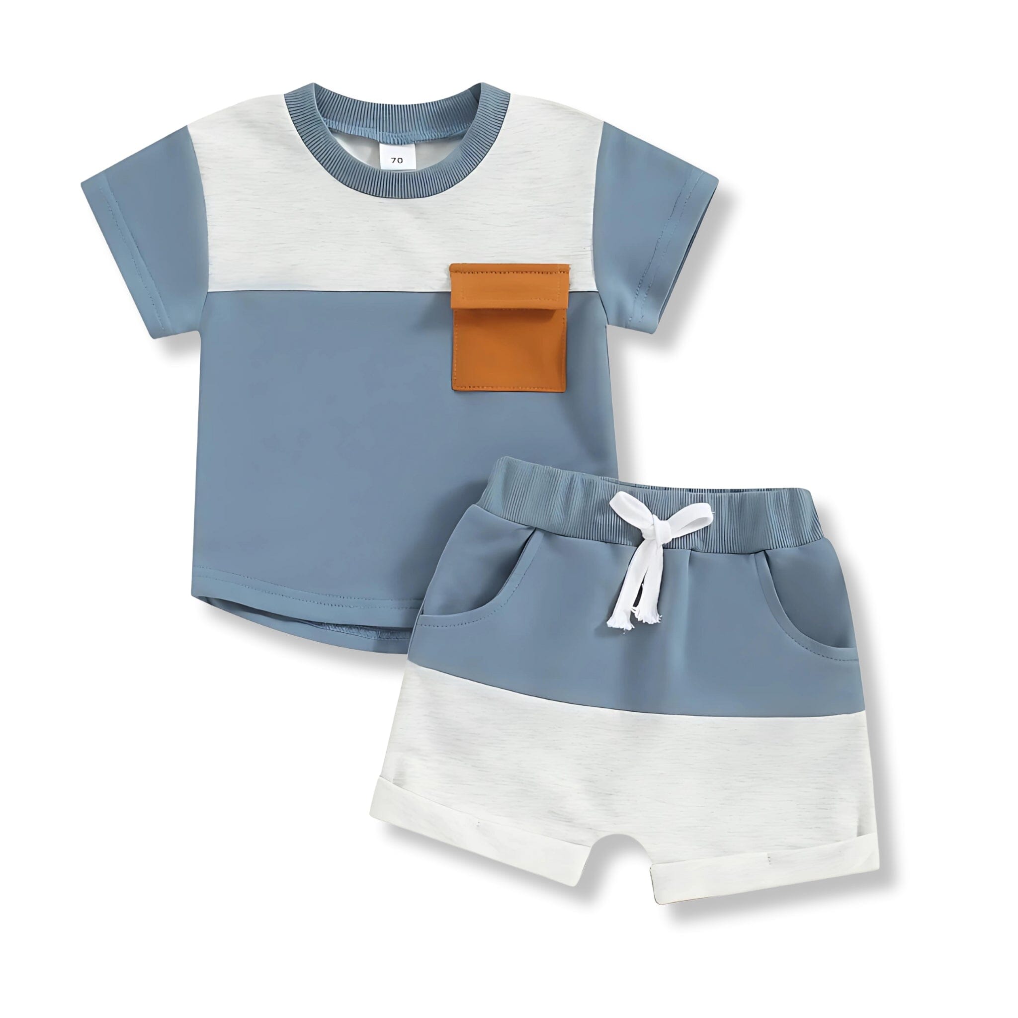 Color Pop Playtime Boys Clothing Baby Boujee Blue + White 6M 