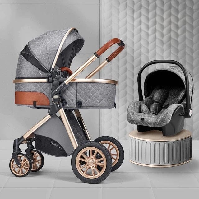 Timeless 3-in-1 Stroller Accessories + Essentials USAdrop Grey & Gold 