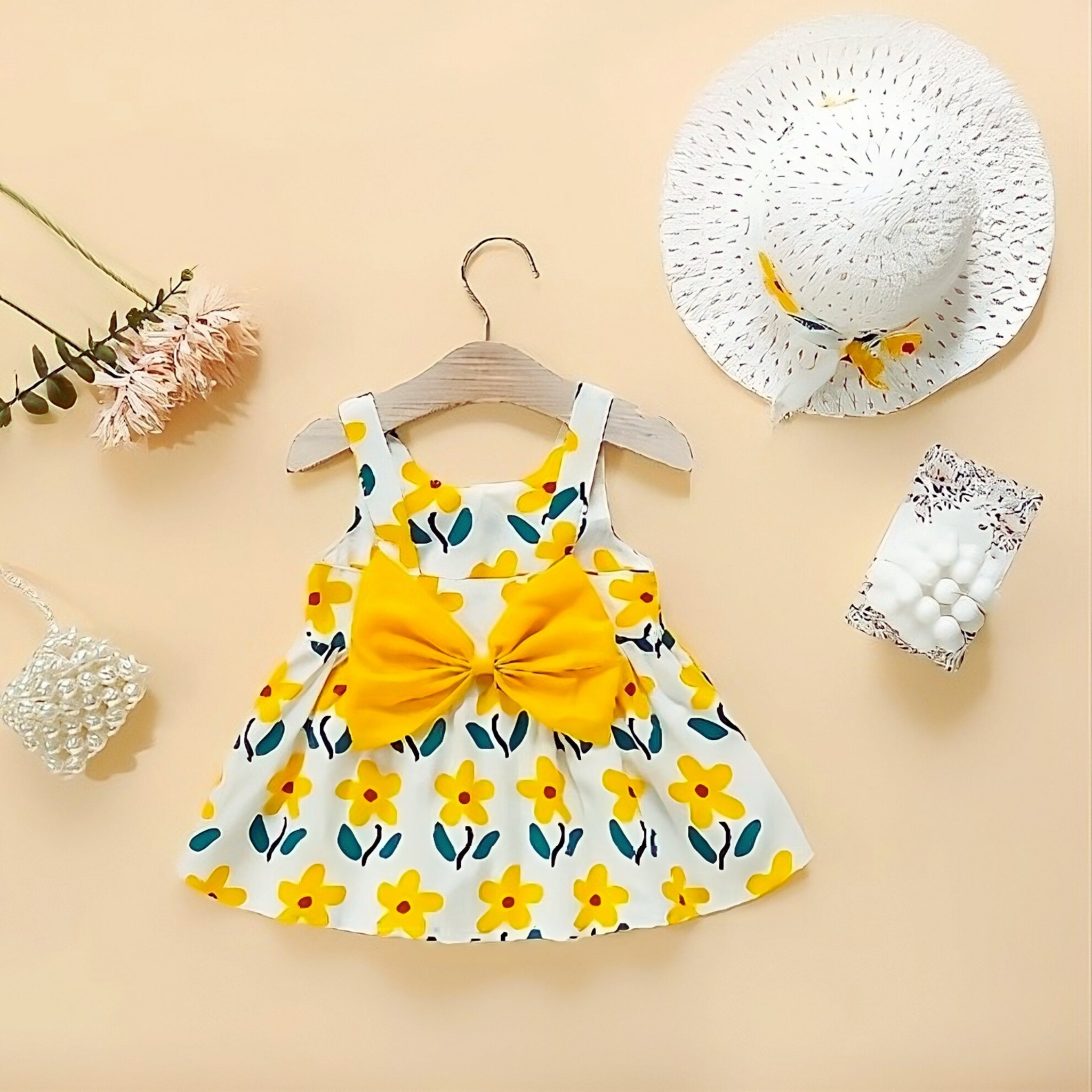 Beach Bliss Set Girls Clothing Baby Boujee Yellow 9-12M 