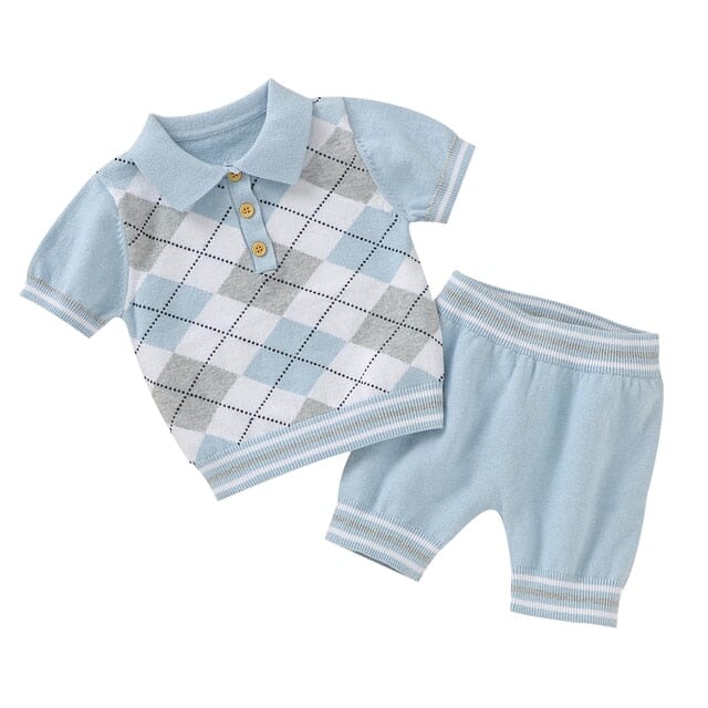 Little Golfer Set Newborn + Infant USAdrop Light Blue 12-18M 