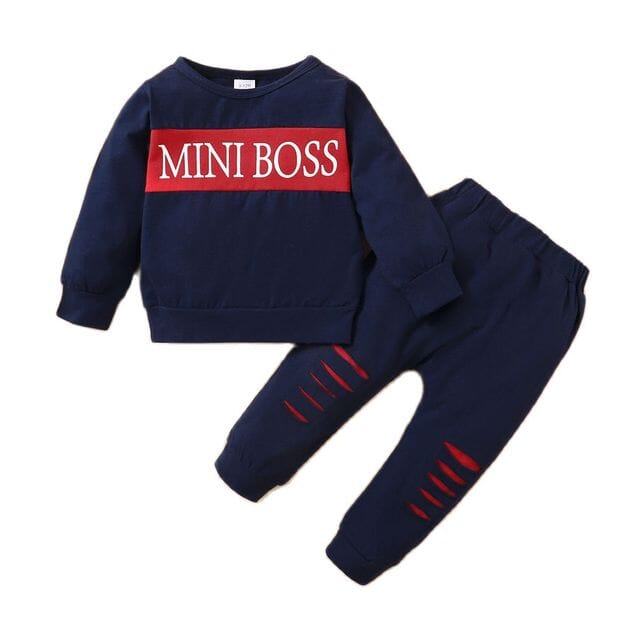 Mini Boss Pant Set Newborn + Infant Baby Boujee 0-3M 