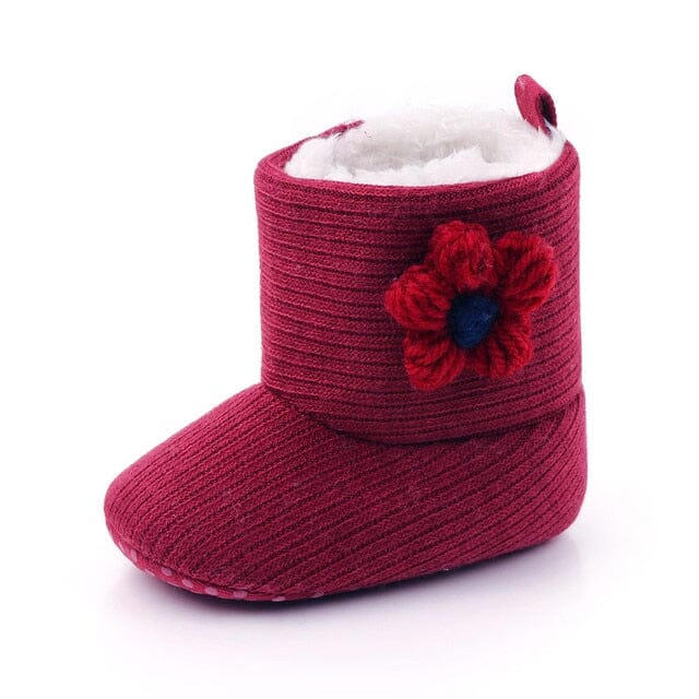 Little Fairy Feet USAdrop Claret Flowers 13-18 Months 