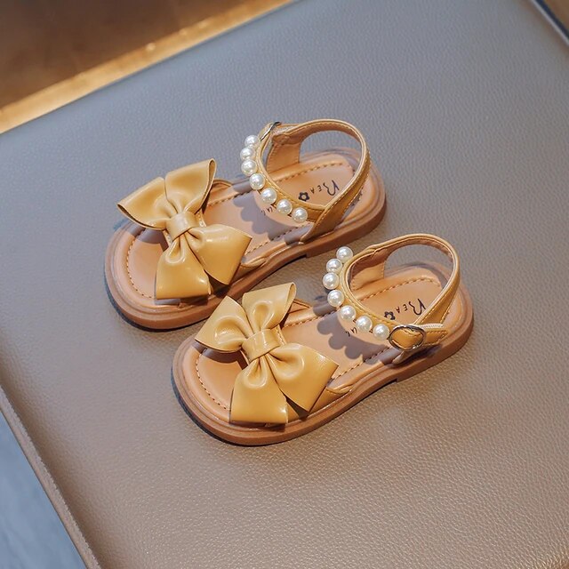 Pearl Bow Sweet Kids Sandals