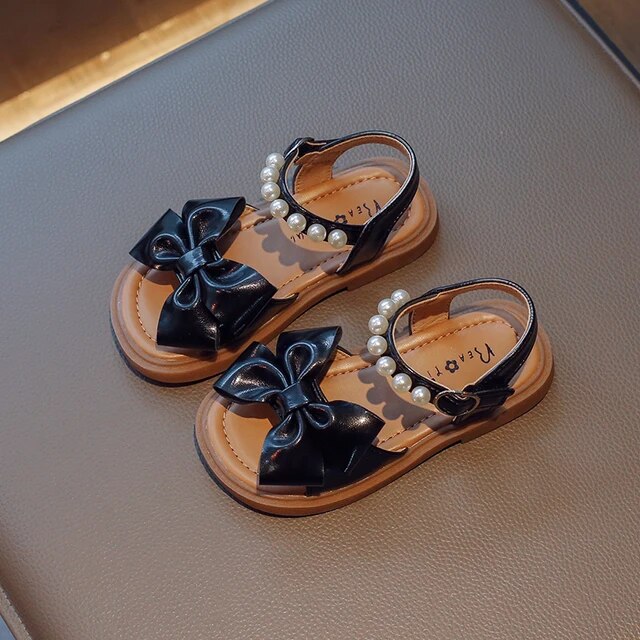 Pearl Bow Sweet Kids Sandals