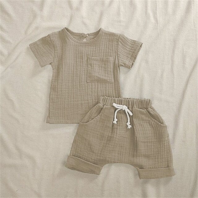 Play Pals Set Unisex Clothing Baby Boujee Khaki 3-6M 