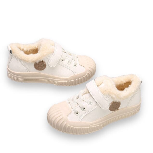 Winter Fur Sneaker USAdrop Beige White 4.7" (12cm) 