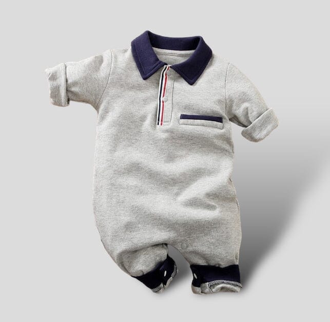 Dream Luxe Jumpsuit Newborn + Infant USAdrop Grey 0-3M 