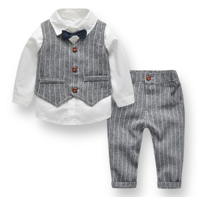 The Suave Set Boys Clothing Baby Boujee Grey 3M 