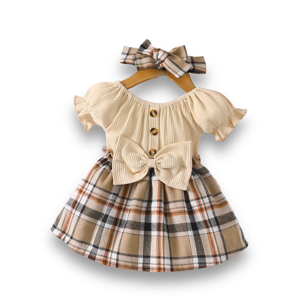 Babydoll Plaid Dress Newborn + Infant USAdrop 3M 