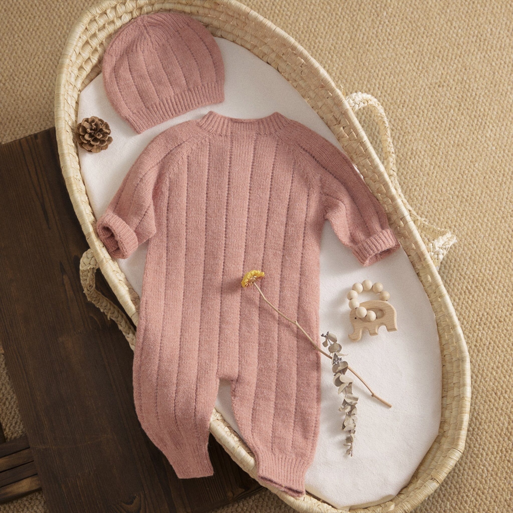 Beloved Bliss Wool Jumpsuit + Hat Newborn + Infant USAdrop 