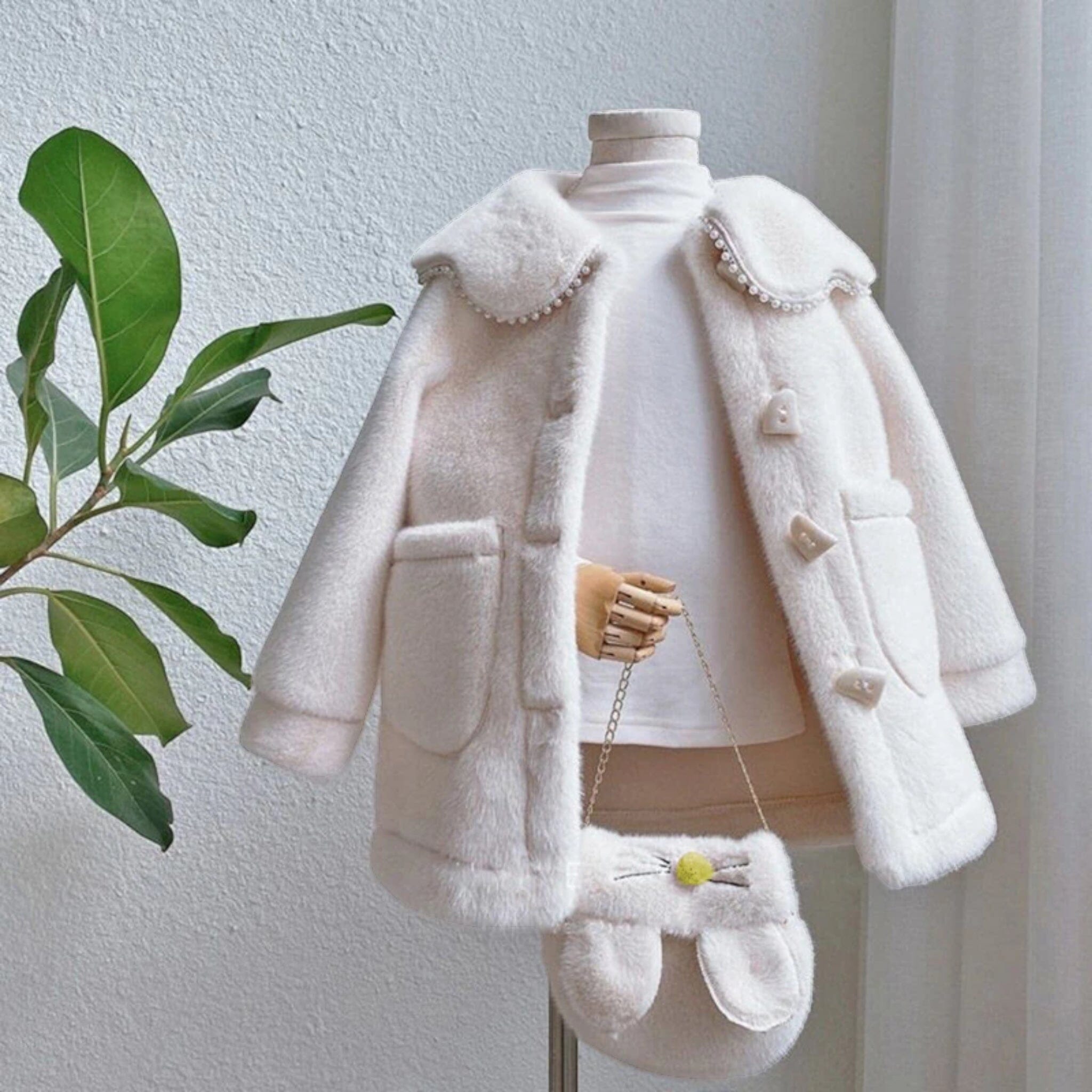 Posh Plush Coat Girls Clothing Baby Boujee Biege 3T 