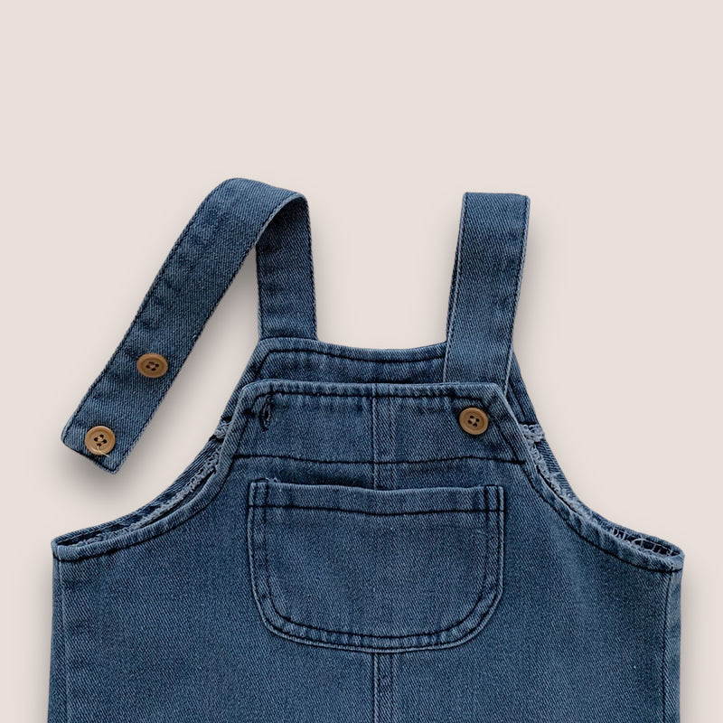 Cool Kids T-Shirt and Denim Overalls Newborn + Infant Baby Boujee 