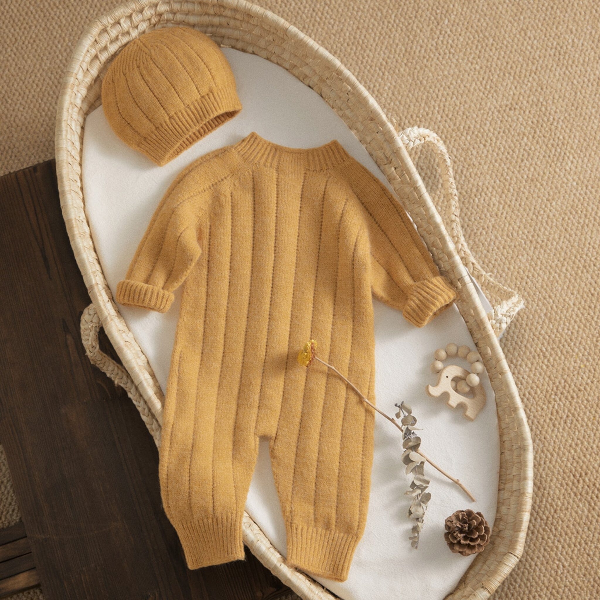 Beloved Bliss Wool Jumpsuit + Hat Newborn + Infant USAdrop 