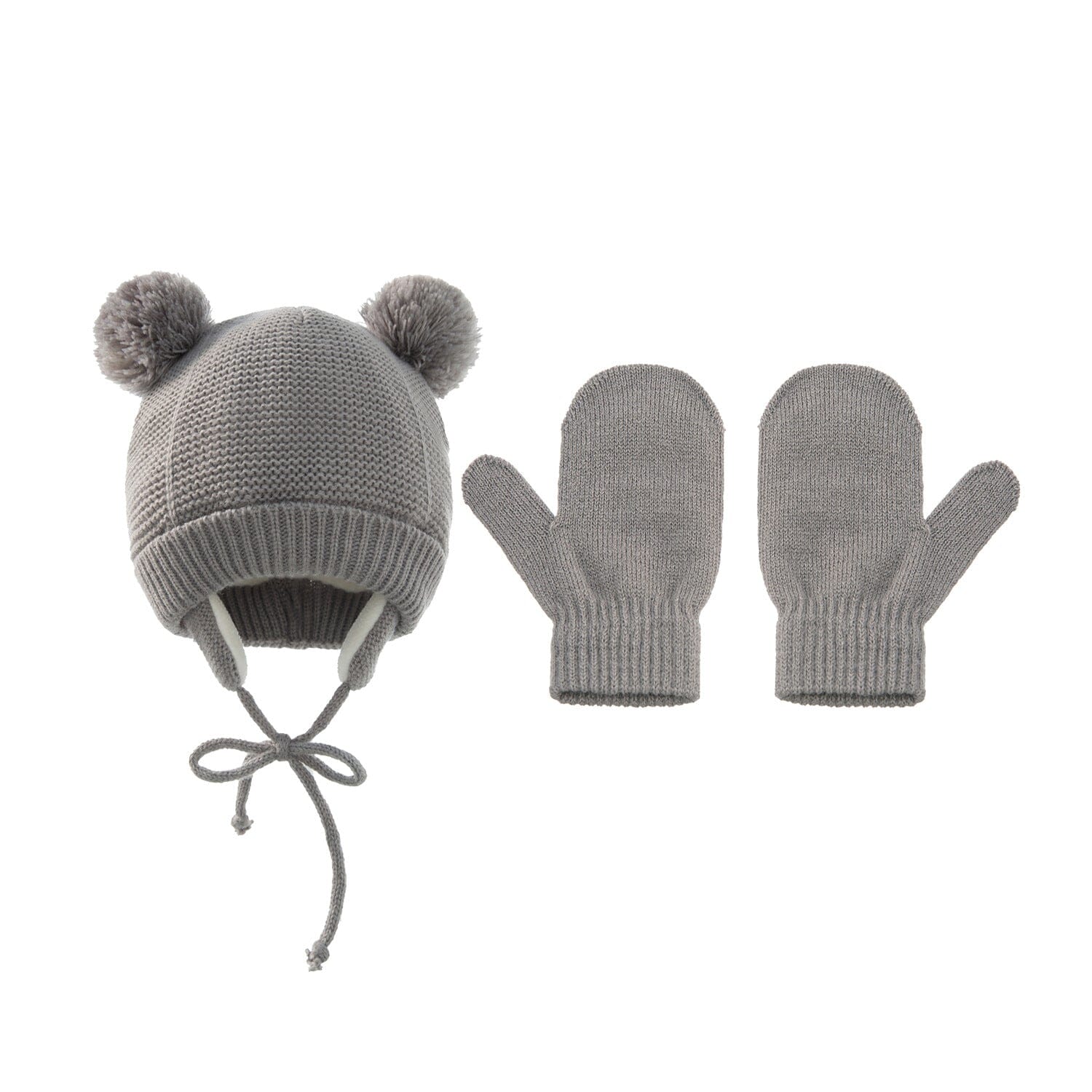 Stylish Beanie & Gloves Accessories + Essentials USAdrop Grey 