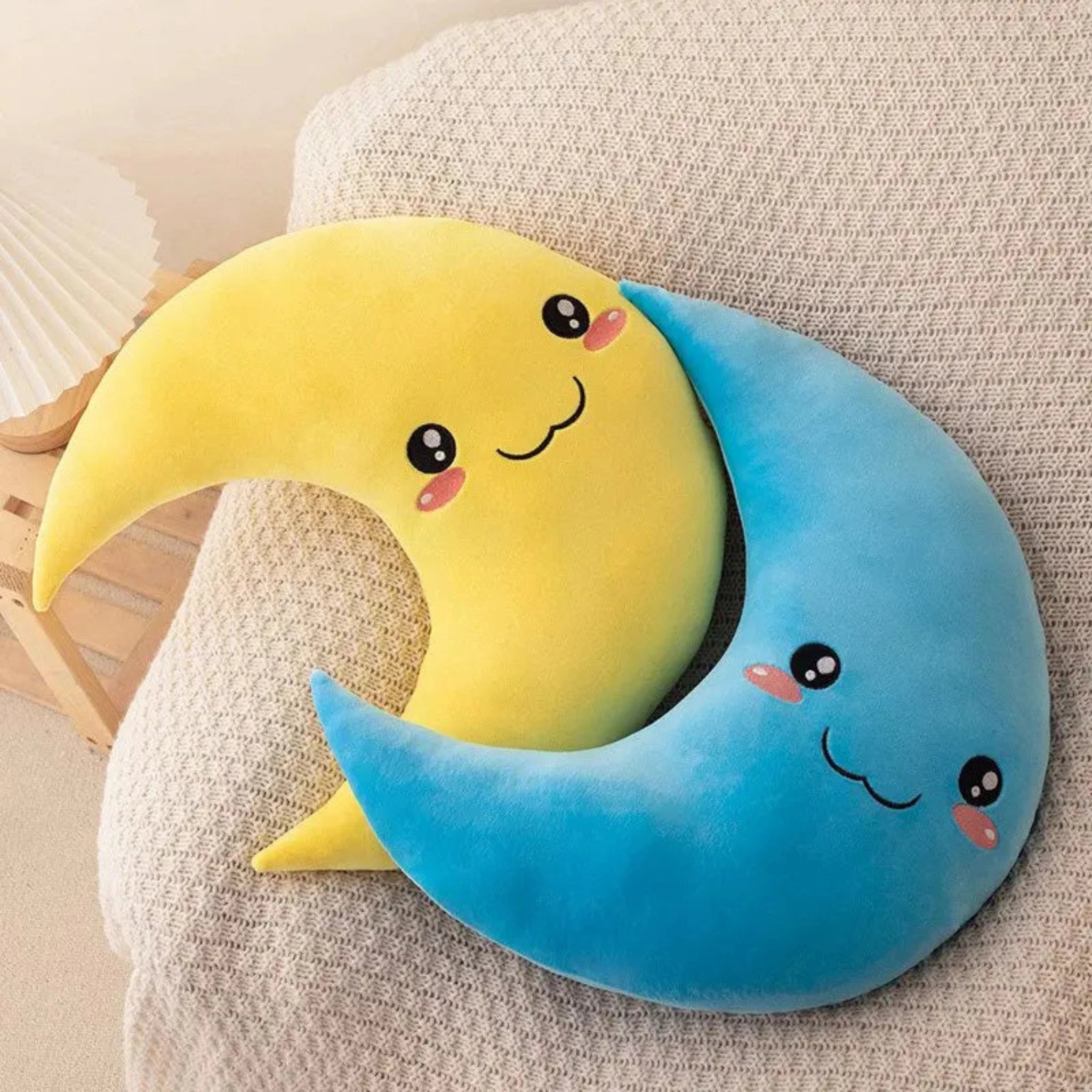 Smiley Moon Pillow