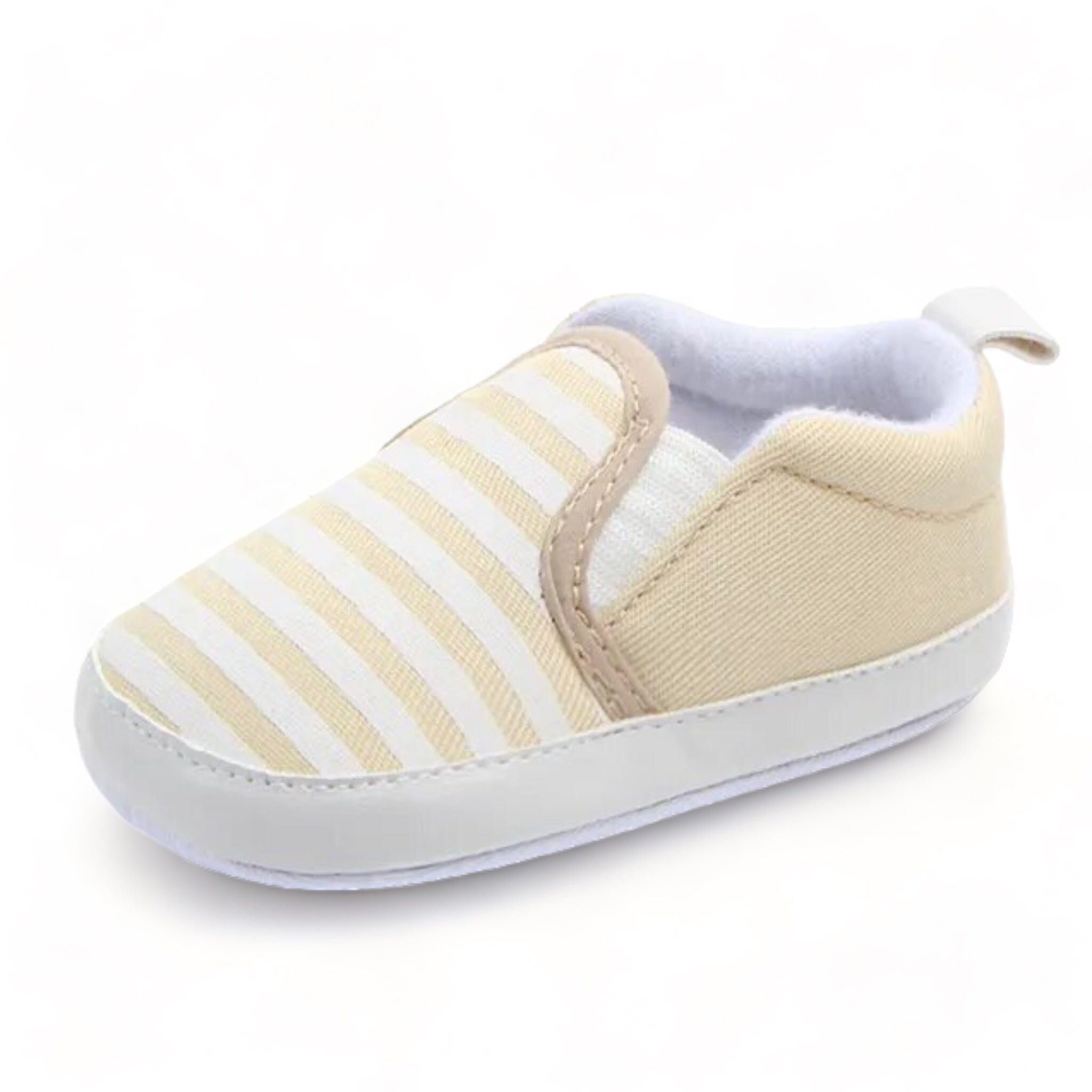 Striped Baby Steps Shoes + Socks Baby Boujee Khaki 0-6M 