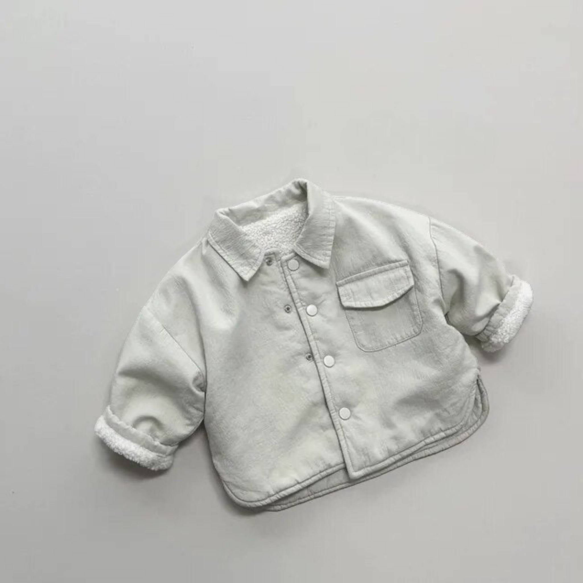 Fleece Kids Reversable Jacket Unisex Clothing Baby Boujee White 12M 