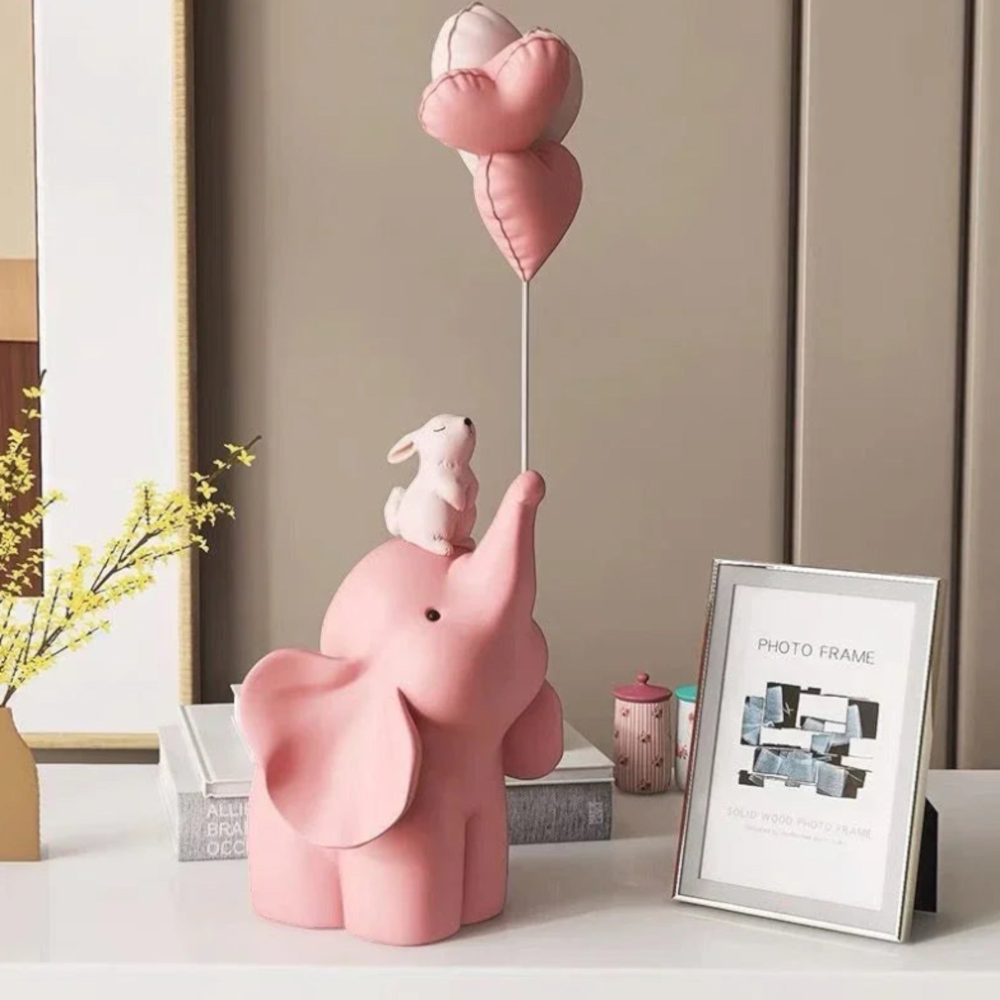 Adorable Elephant Sculpture ornaments Baby Boujee Pink 