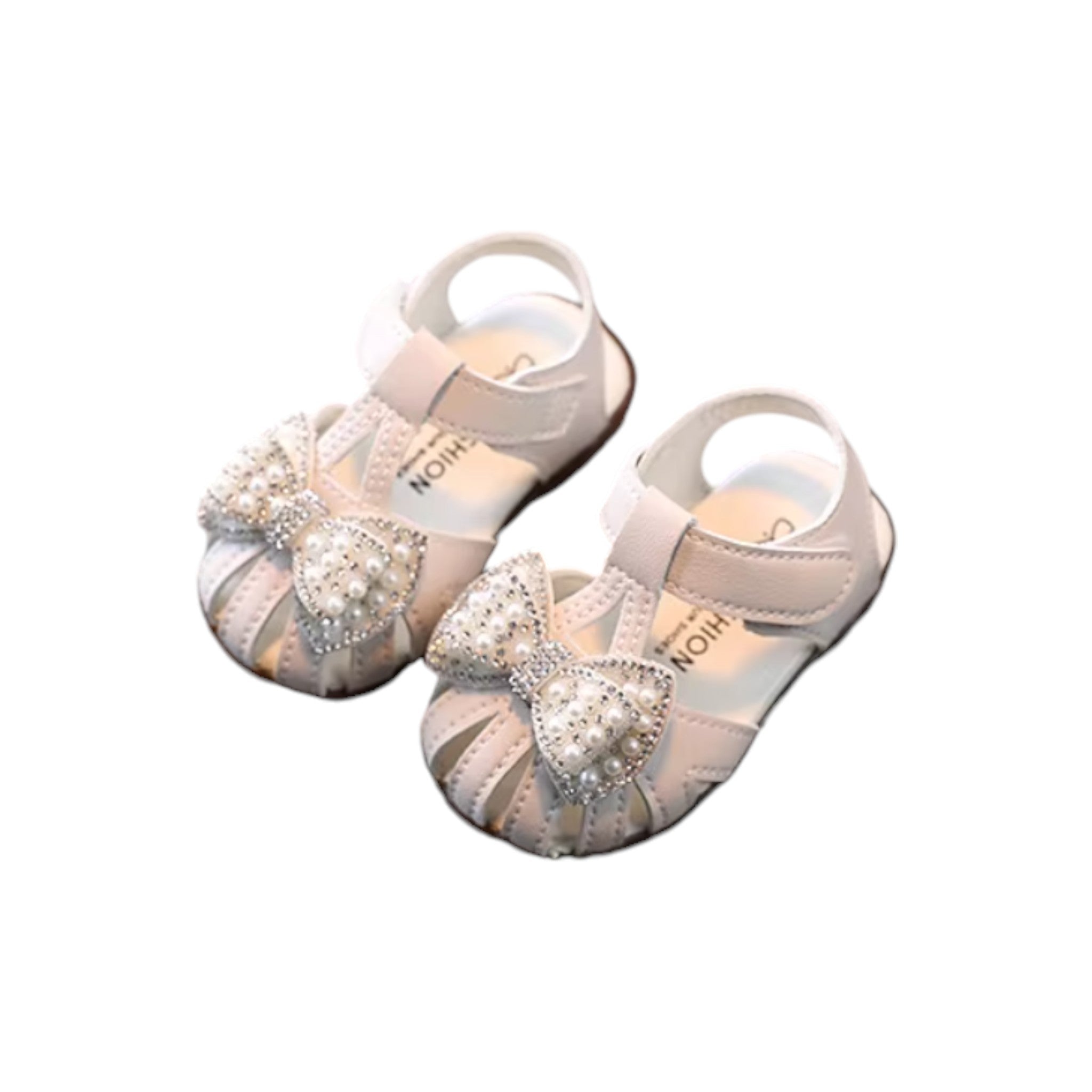 Princess Bowknot Sandals Baby Boujee White 4.5" (11.5cm) 