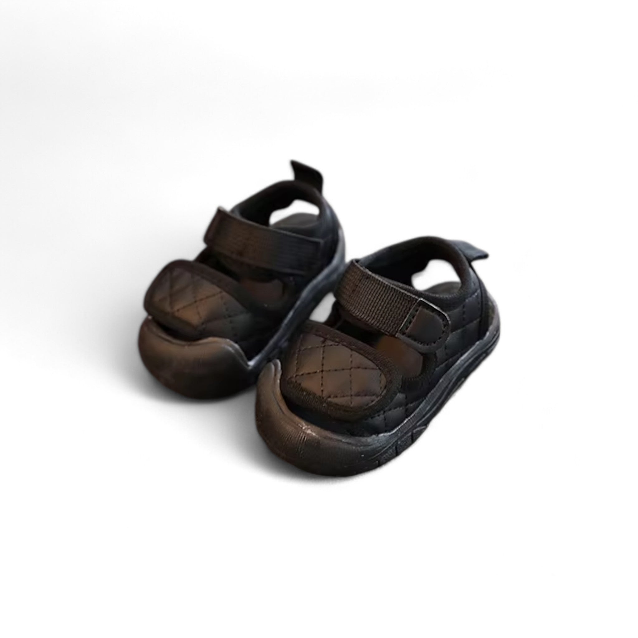 Beach Bunnies Sandals Baby Boujee Black 4.5" (11.5cm) 