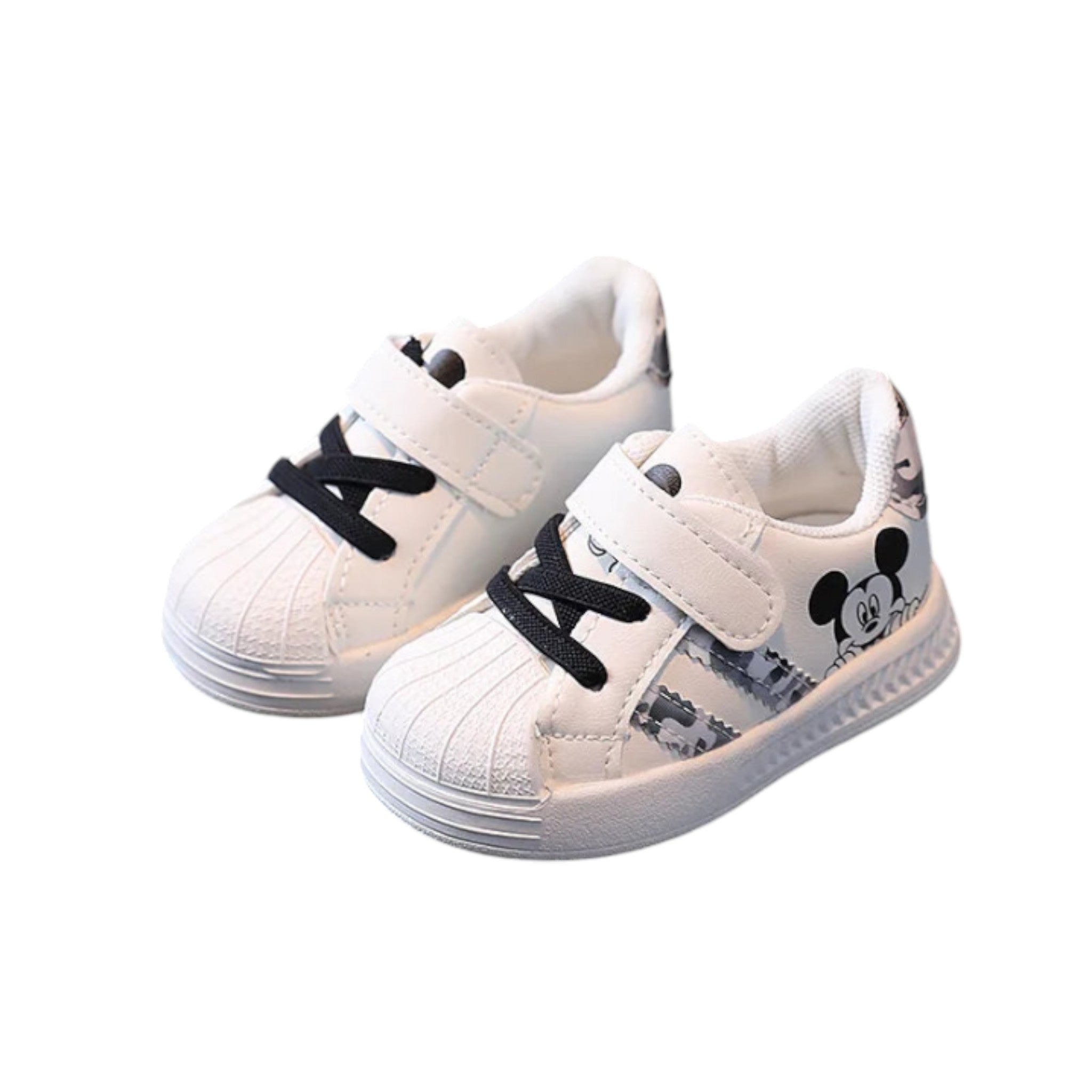 Mickey Adventure Sneakers Baby Boujee White + Black 6-12M 