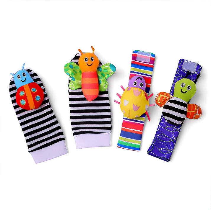 Playful Bug Socks Shoes + Socks Baby Boujee 4Pcs Multi-Color 