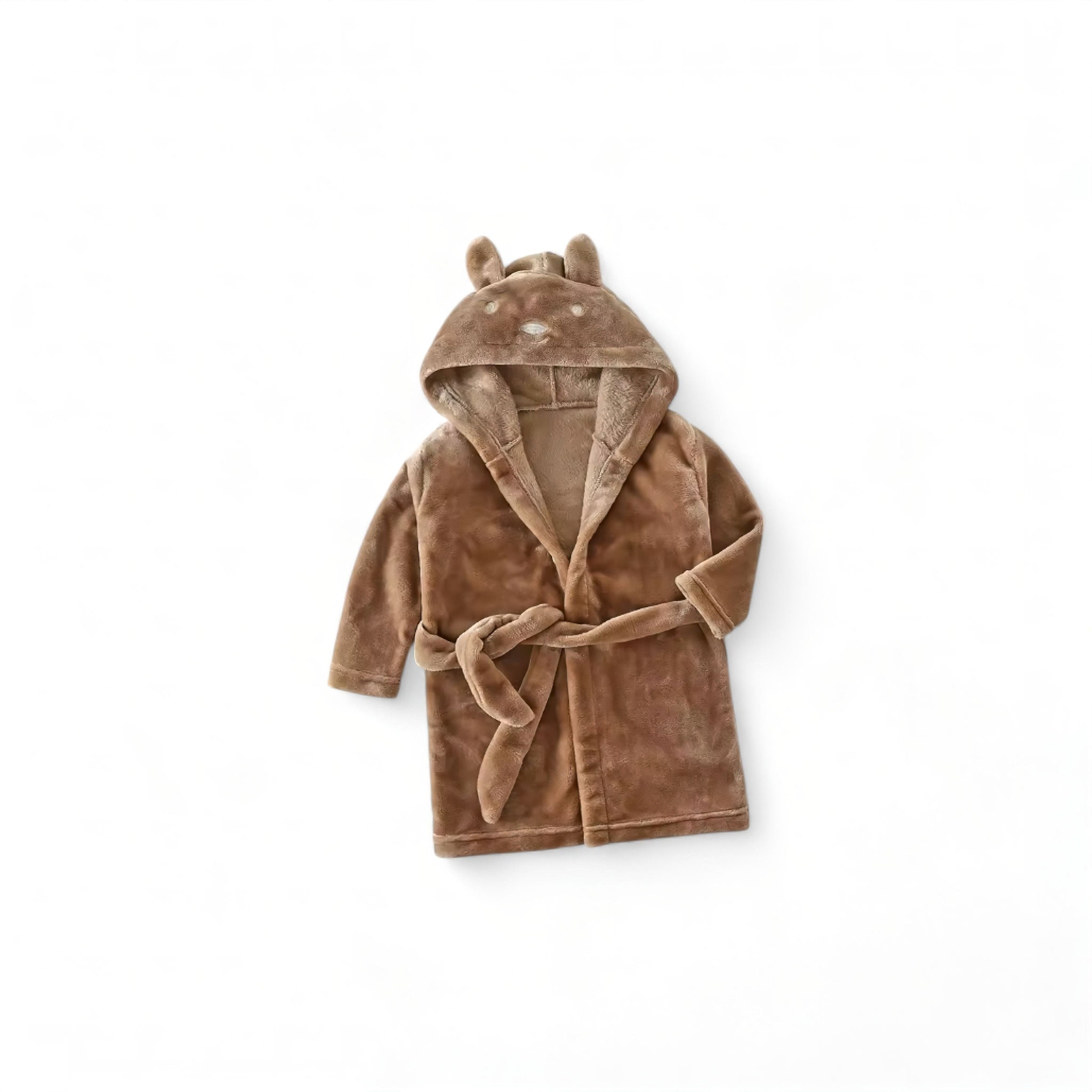 Fluffy Bunny Robe Baby Boujee Brown 2-3T 