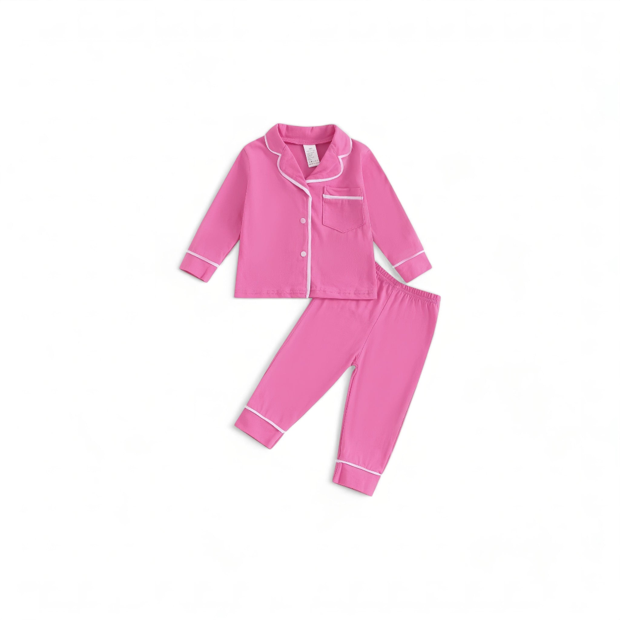 Comfy Button Pajamas Baby Boujee Rose Pink 6-12M 