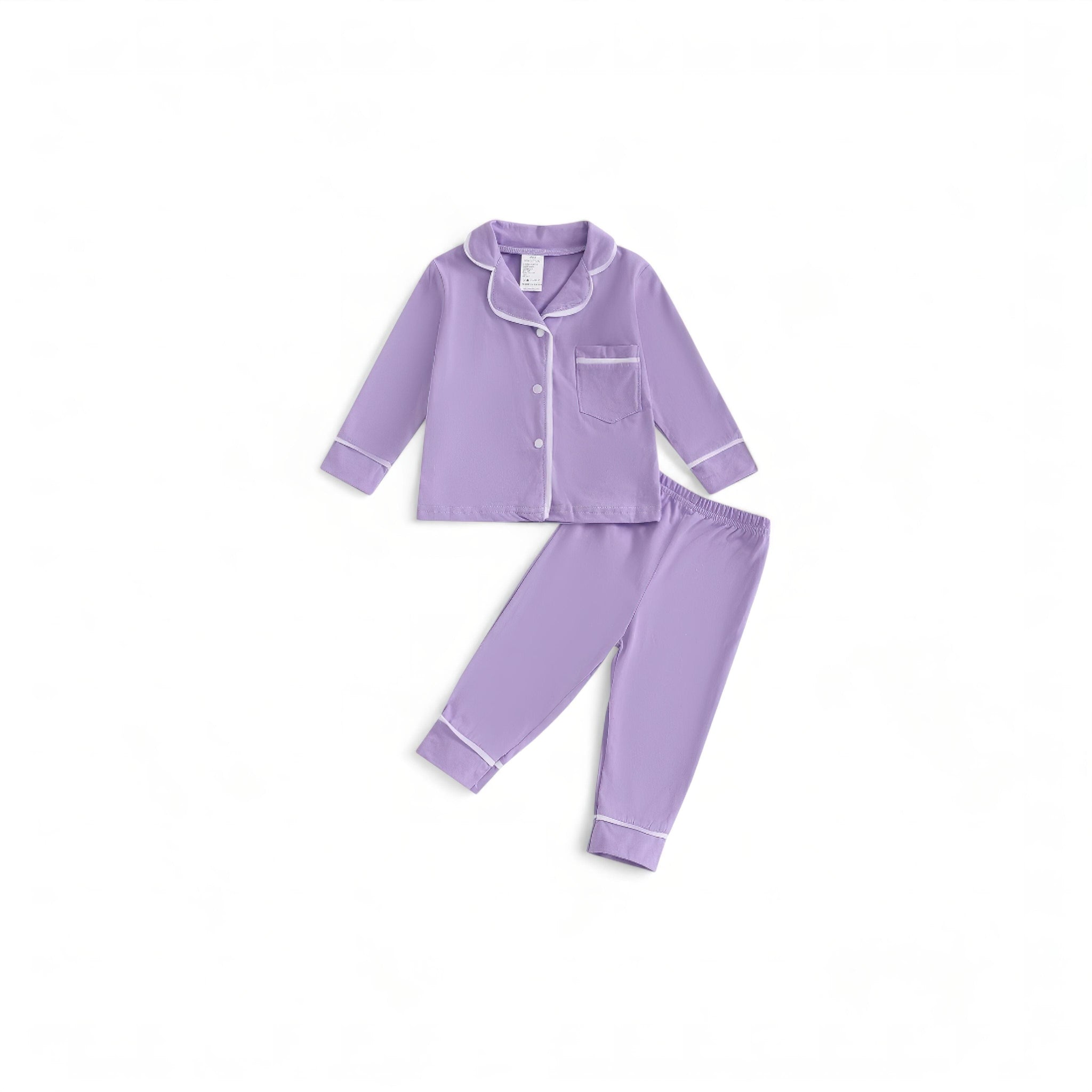 Comfy Button Pajamas Baby Boujee Purple 6-12M 