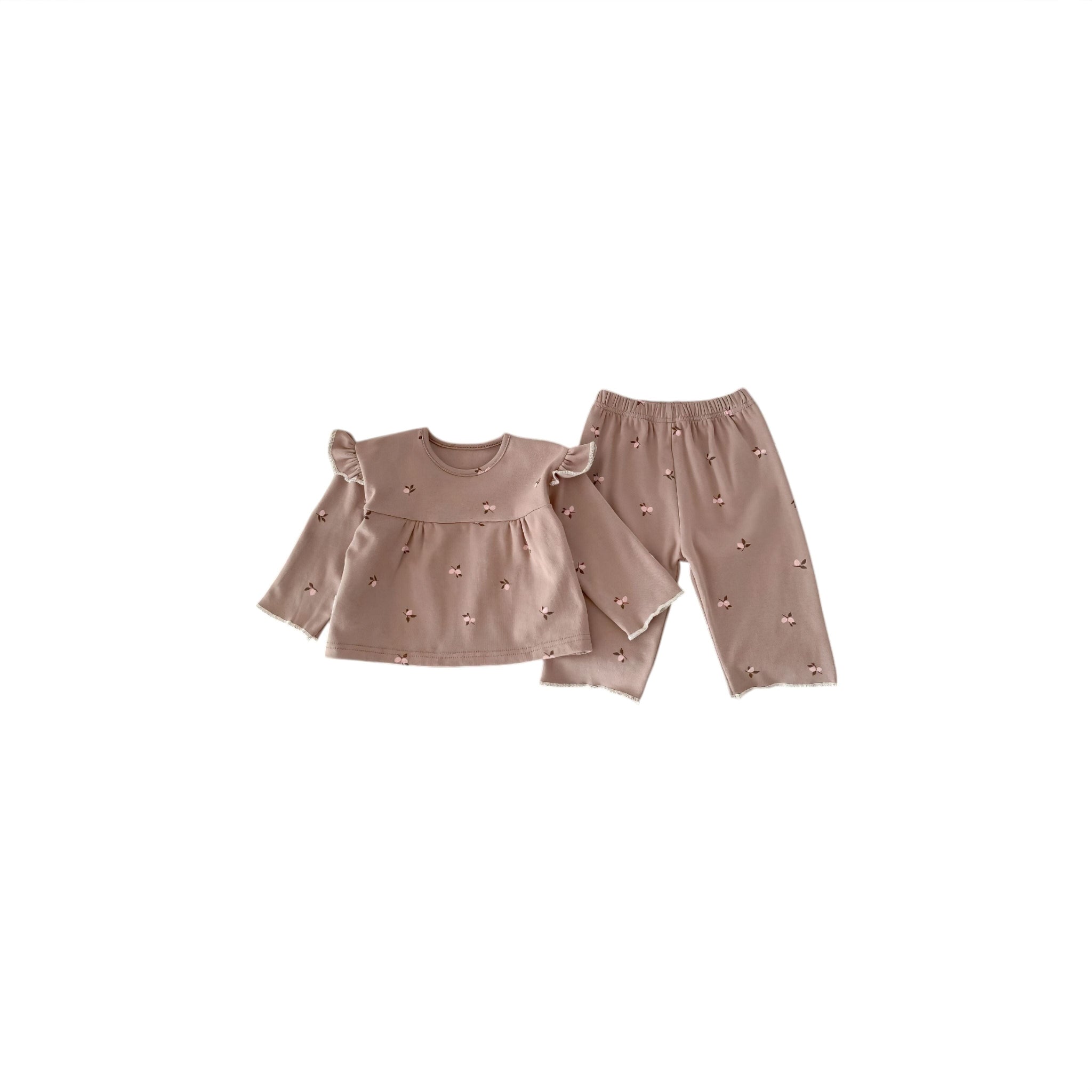 Cherry Snuggles Pajamas (JS) Baby Boujee Brown 0-3M 