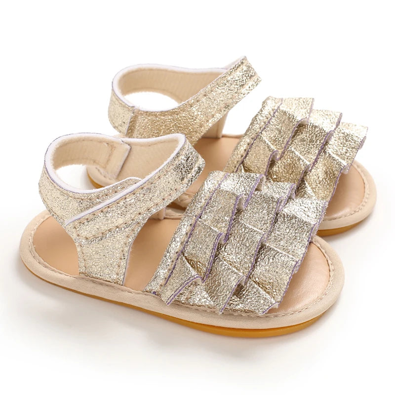 Wavy Cuties Sandals Baby Boujee Gold 0-6M 