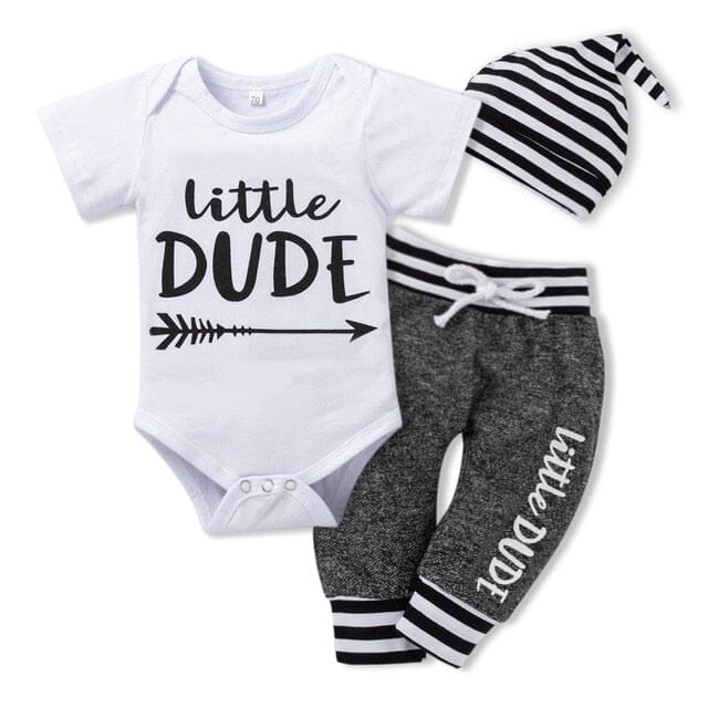 Baby Boys Trio Combo Newborn + Infant Baby Boujee B 0-3M 