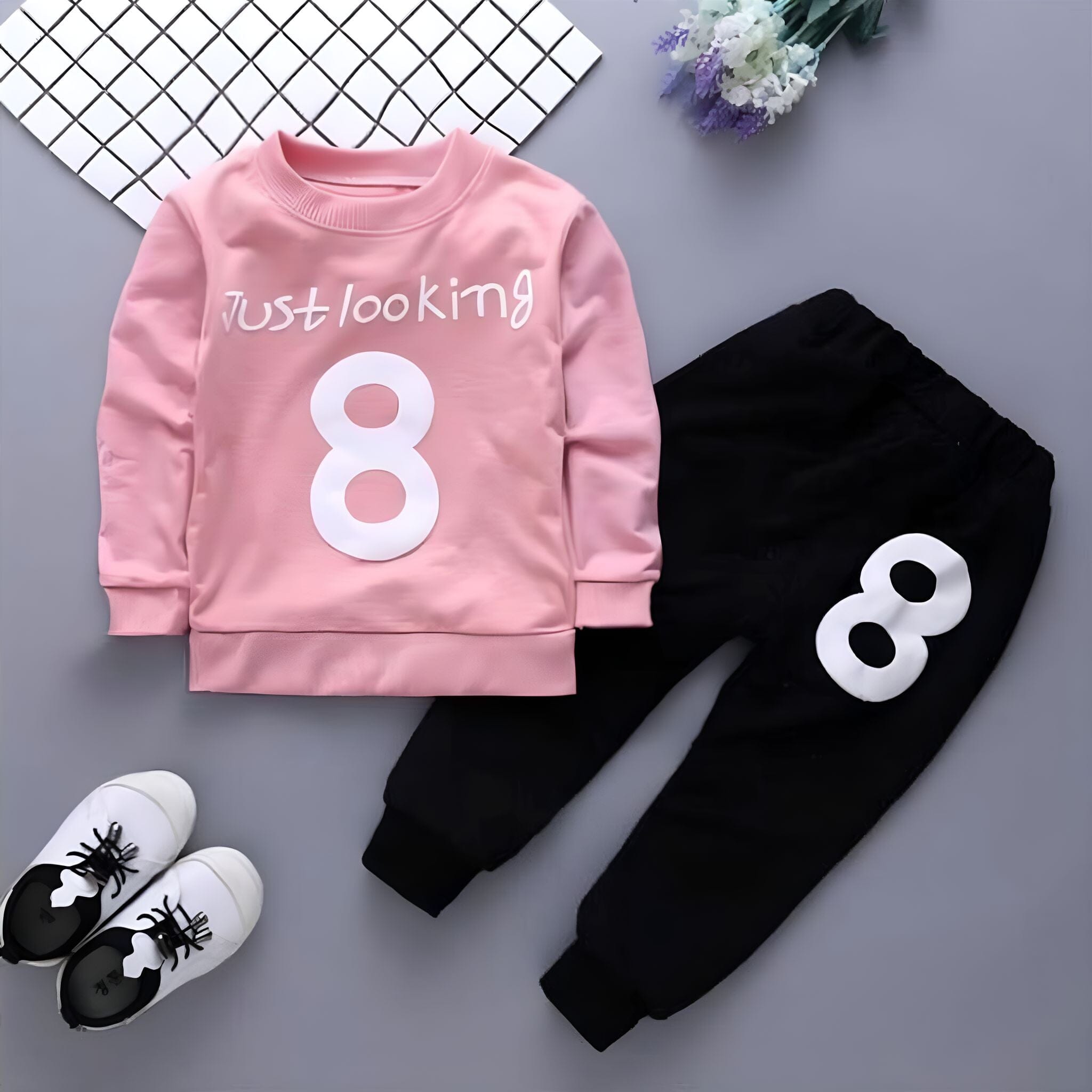 Just Looking Set Girls Clothing Baby Boujee Pink 9M 