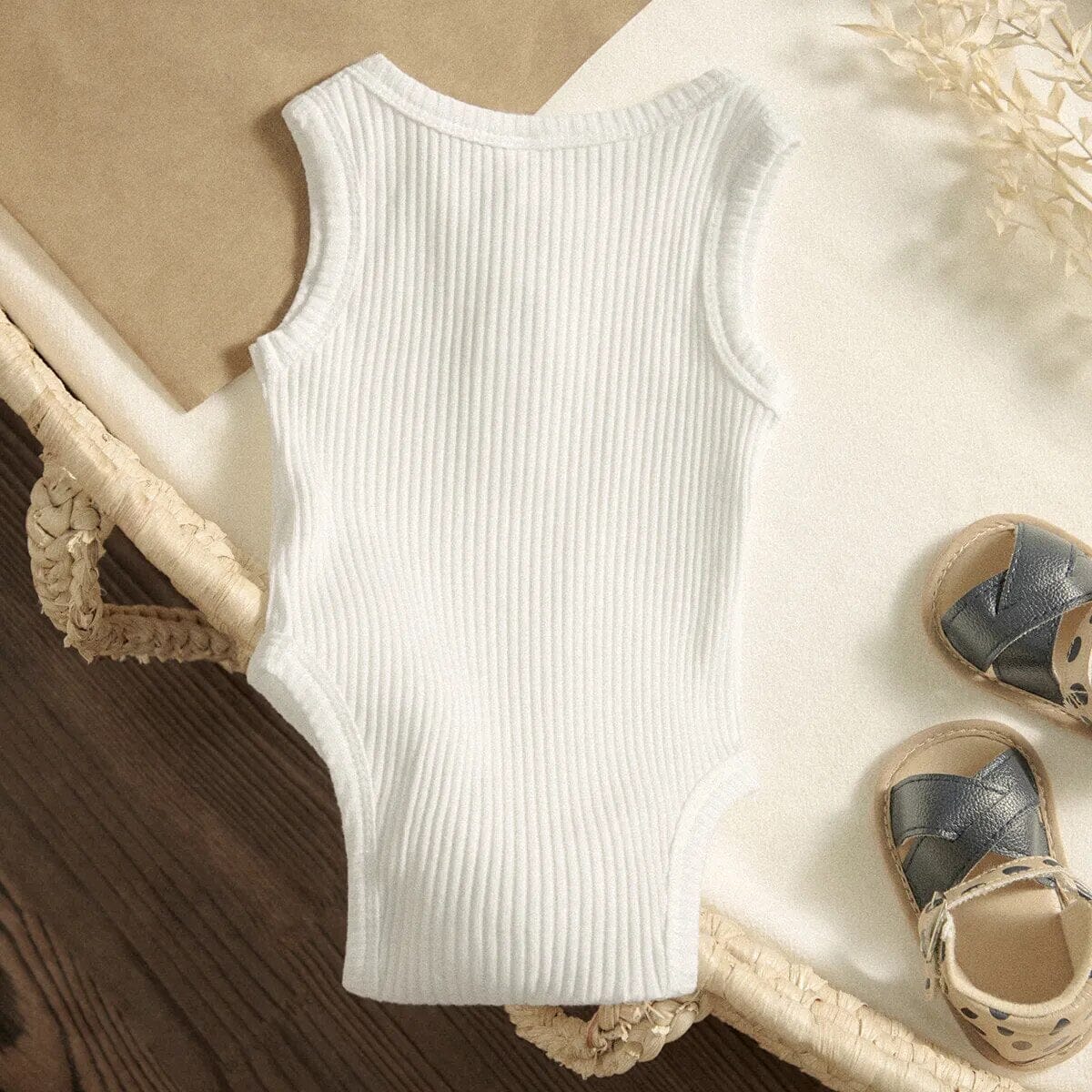 Newborn Sleeveless Knit Romper Newborn + Infant Baby Boujee 