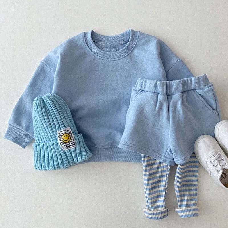 Snug Baby Sweater & Pants Set Newborn + Infant Baby Boujee Blue 6M 