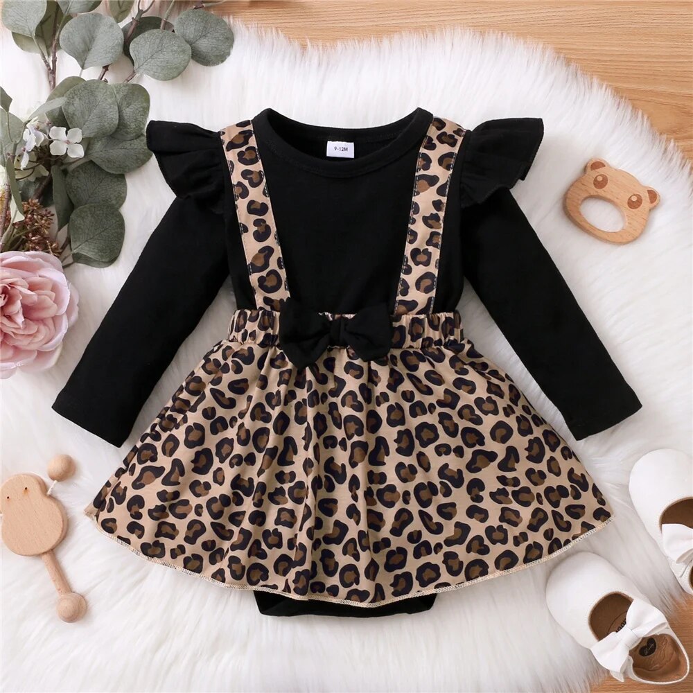 Baby Leopard Romper Dress Girls Clothing Baby Boujee 