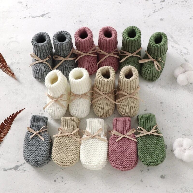 Tiny Steps Knitwear Set Shoes + Socks Baby Boujee 