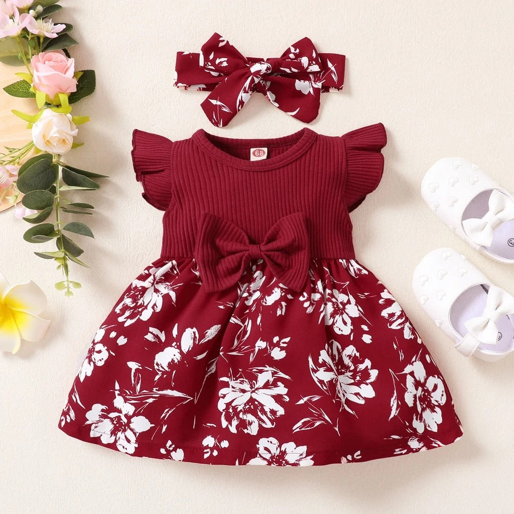 Summer Baby Dress Girls Clothing Baby Boujee Red 3-6 M 