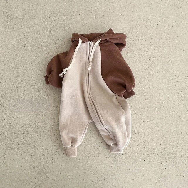 Cotton Hooded Romper Unisex Clothing Baby Boujee Coffee 6M 