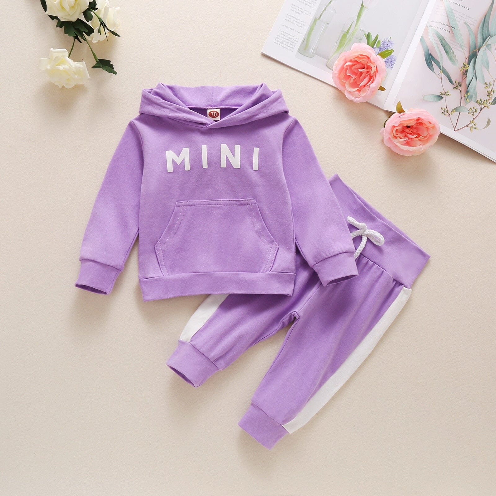 Pretty Princess Tracksuit Set Girls Clothing USAdrop Lavender 3M 