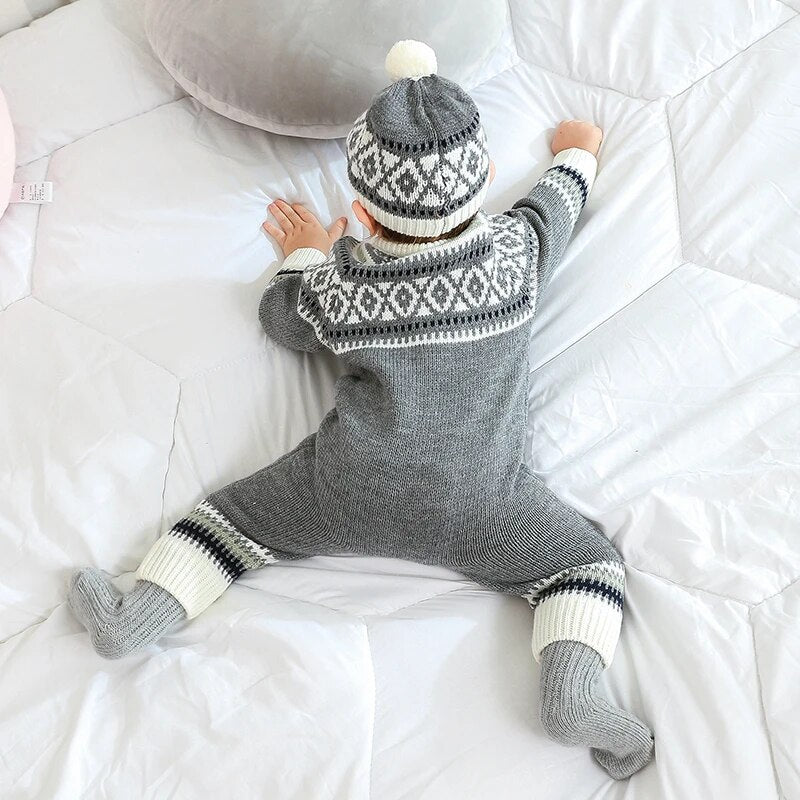 Cozy Winter Baby Romper Boys Clothing Baby Boujee 