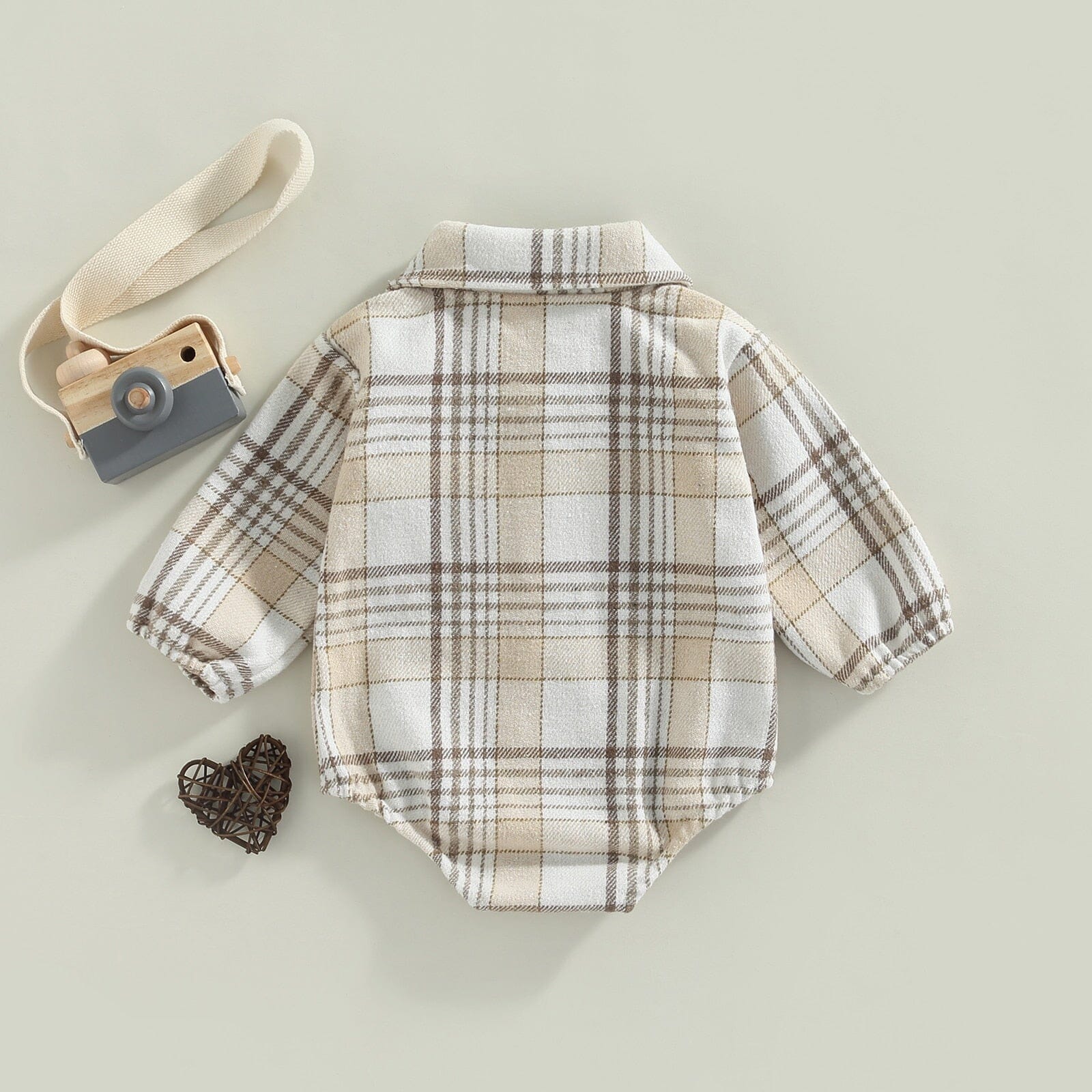 Timeless Plaid Print Romper Newborn + Infant Baby Boujee 