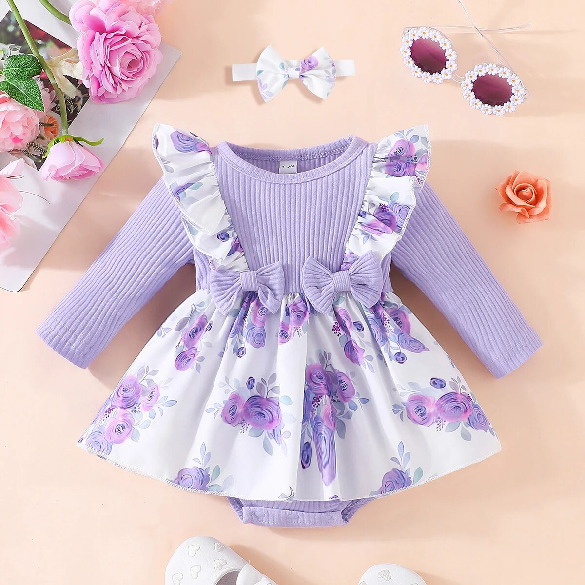 Floral Romper Dress Girls Clothing Baby Boujee 