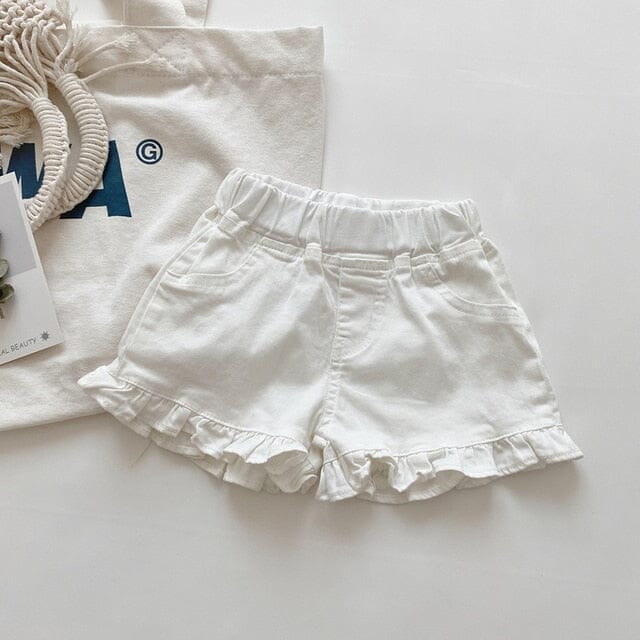 Fringe Denim Shorts Girls Clothing Baby Boujee White 2T 