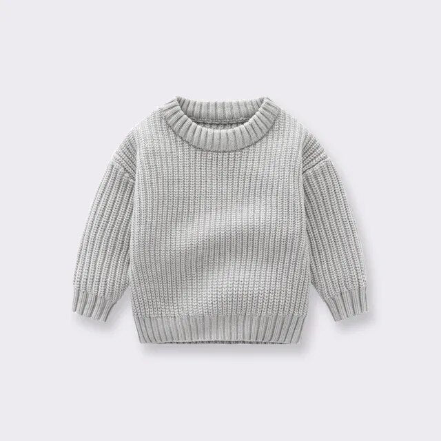 Cozy Toddler Knit Sweater Unisex Clothing Baby Boujee Grey 6M 