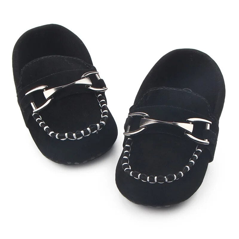 Tiny Gentleman Loafer's Shoes + Socks Baby Boujee Black 6M 